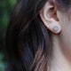 14KT ROSE GOLD CLUSTER EARRINGS WITH HALO