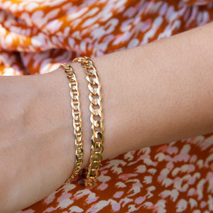 VINTAGE 14KT YELLOW GOLD CURBLINK BRACELET