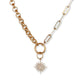 14KT YELLOW GOLD & DIAMOND  STARBURST PENDANT