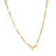 14KT YELLOW GOLD MIXED LINK NECKLACE