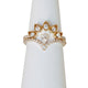 14KT YELLOW GOLD CURVED DIAMOND RING
