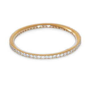 14KT YELLOW GOLD ETERNITY BAND RING