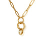 14KT YELLOW GOLD PAPERCLIP CHAIN WITH ENHANCER