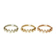 14KT & DIAMOND LEAF STACKING BANDS