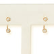 14KT YELLOW GOLD TWO-STONE DIAMOND EARRINGS
