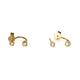 14KT YELLOW GOLD TWO-STONE DIAMOND EARRINGS