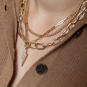 14KT GOLD BEADED NECKLACE