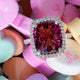 6.88CT PINK TOURMALINE & DIAMOND RING