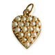 14KT YELLOW GOLD & SEED PEARL HEART CHARM