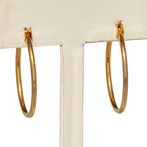 14KT YELLOW GOLD OVAL HOOPS