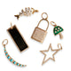 14KT YELLOW GOLD & DIAMOND FISH CHARM