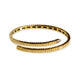 14KT YELLOW GOLD AND DIAMOND BYPASS BANGLE BRACELET