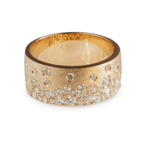 14KT DIAMOND SCATTER BAND RING