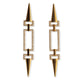 14KT YELLOW GOLD & DIAMOND GEOMETRIC DANGLE EARRINGS