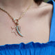 14KT YELLOW GOLD & DIAMOND FISH CHARM