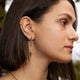 14KT YELLOW GOLD & DIAMOND GEOMETRIC DANGLE EARRINGS