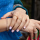 14KT YELLOW GOLD & DIAMOND  BAND RING