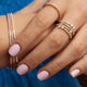 14KT YELLOW GOLD & DIAMOND  BAND RING