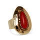 14KT YELLOW GOLD & CORAL RING