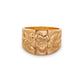 14KT YELLOW GOLD ETCHED RING