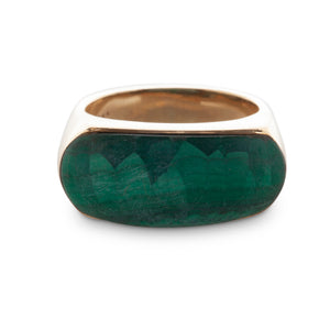 VINTAGE MALACHITE SADDLE RING