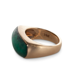 VINTAGE MALACHITE SADDLE RING