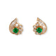 18KT EMERALD & DIAMOND EARRINGS