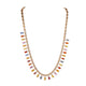 14KT YELLOW GOLD, DIAMOND & COLOR STONE NECKLACE