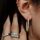 14KT DIAMOND OVAL HOOPS