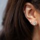 14KT WG DIAMOND 4.5MM CLUSTER STUD EARRINGS