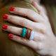 VINTAGE MALACHITE SADDLE RING