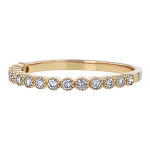 14KT BEZEL SET STACKING BANDS .25CT