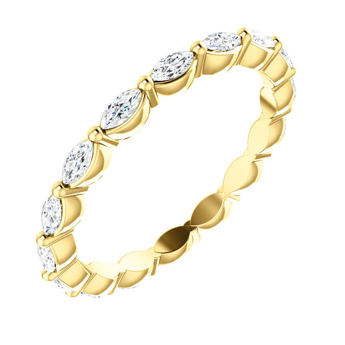 GOLD & MARQUISE DIAMOND ETERNITY BAND – Ben Shemano Jewelry